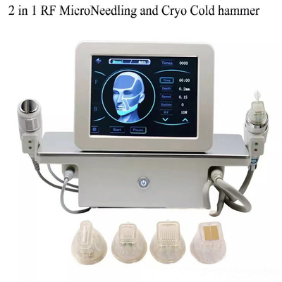 Машина RF Microneedling подтяжки лица Cartidges 4 игл электрическая и молоток Cryo холодный
